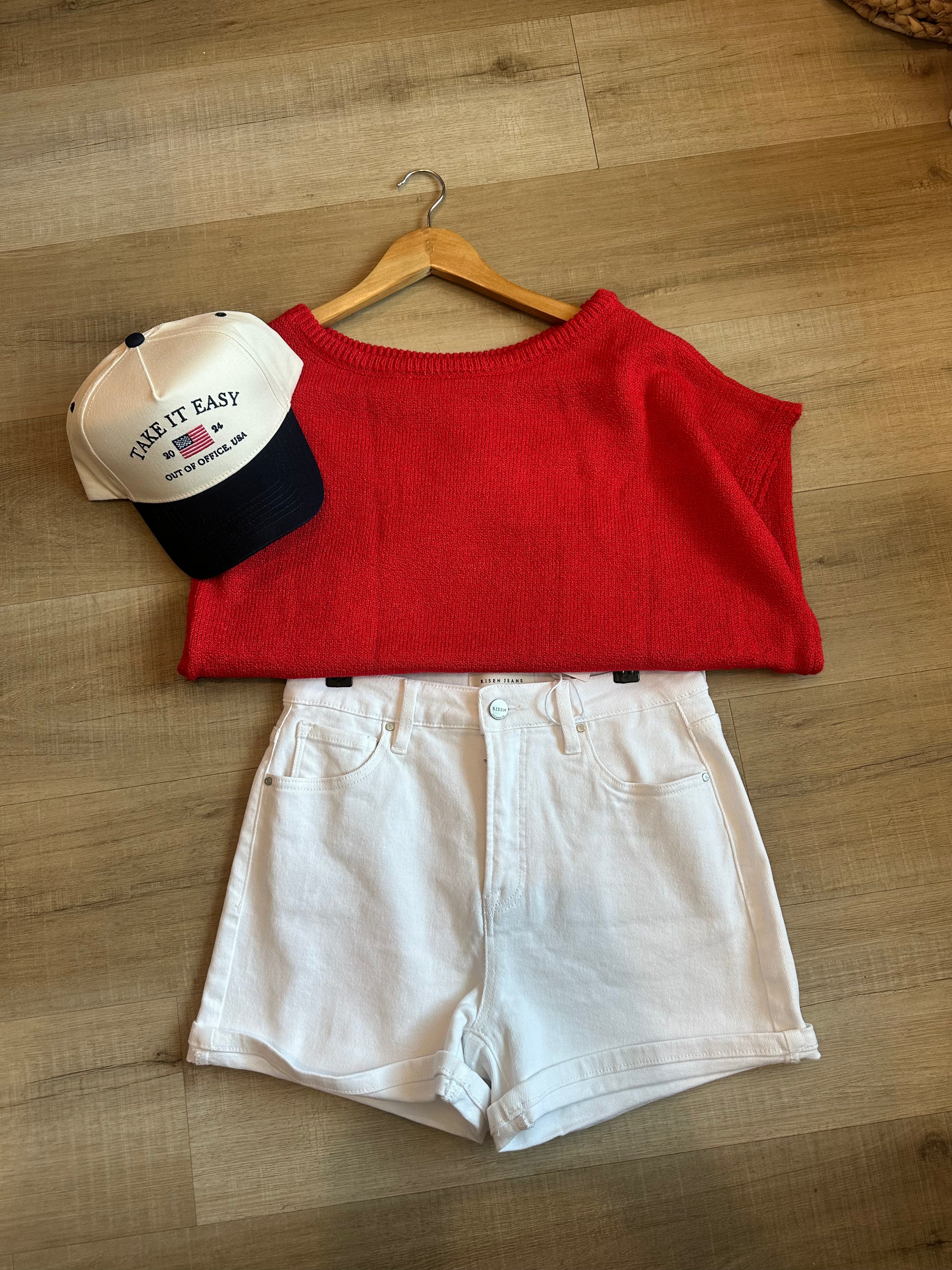 Knitted Short Sleeve Top