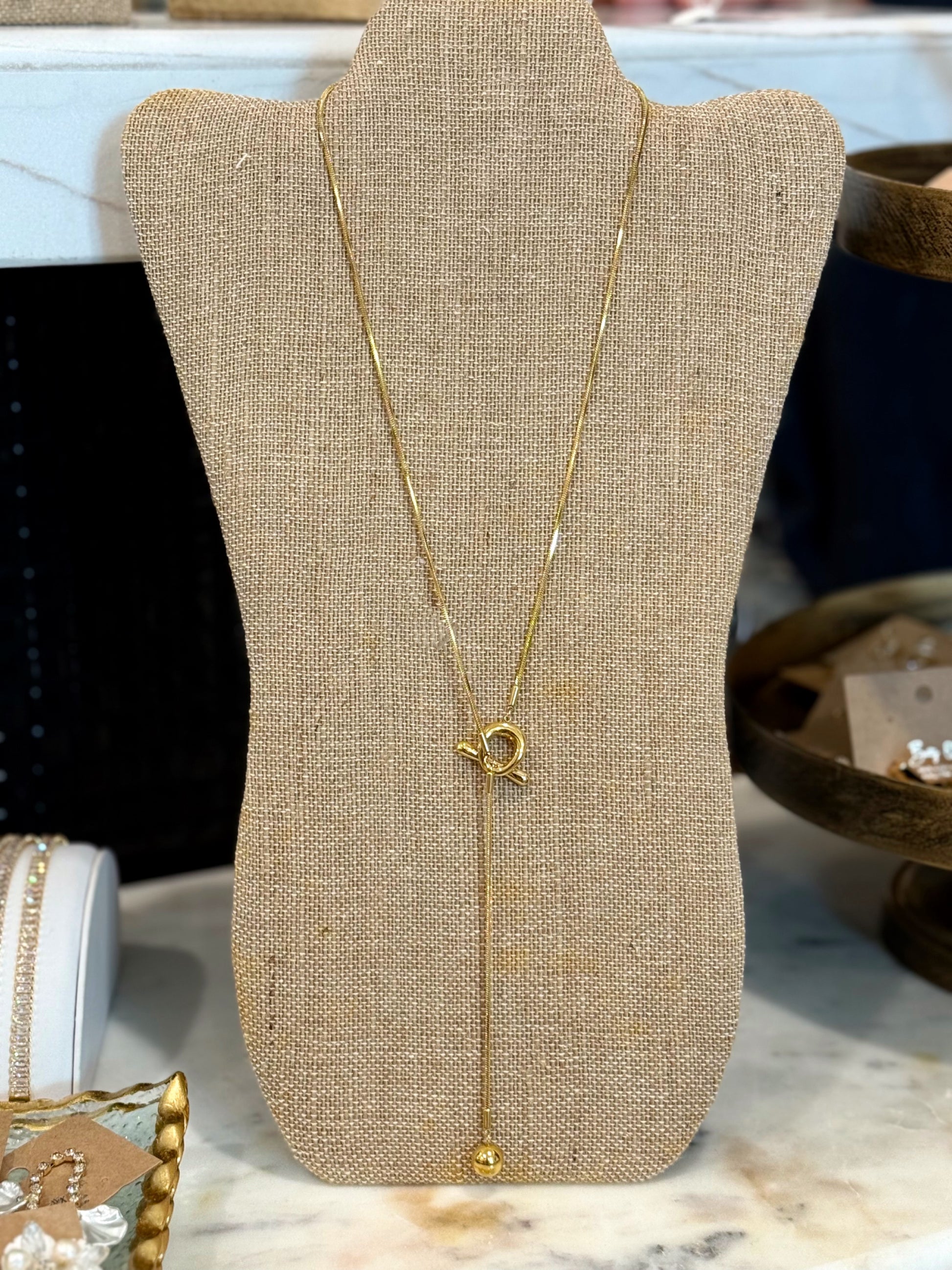 Hanging Pearl Stack Necklace