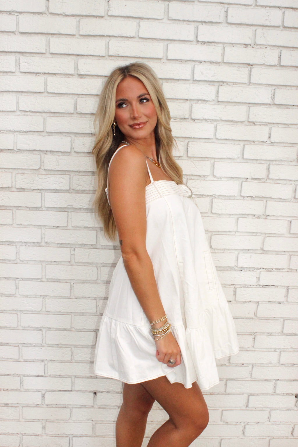 Buckled Up Denim Shift Dress