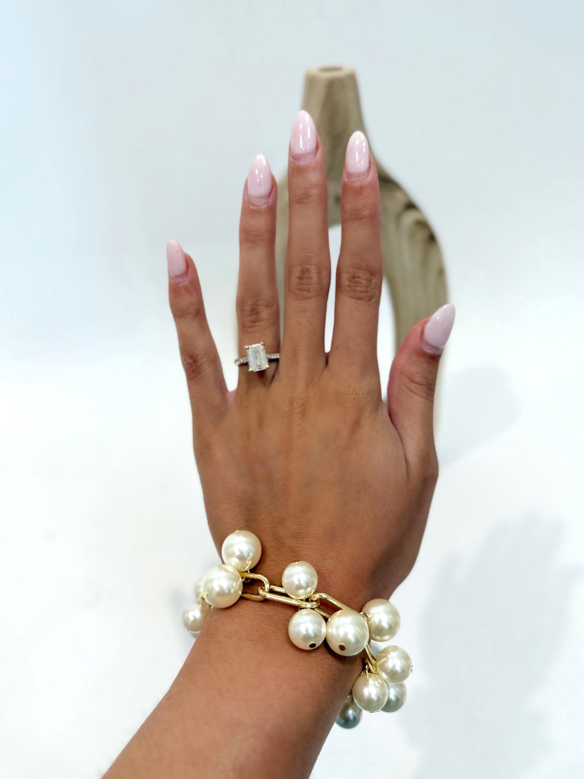 VIOROO Pearl Link Chain Bracelet