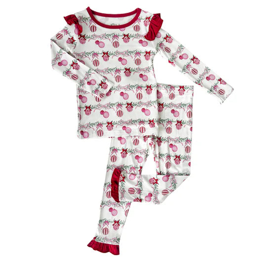 Girls Pinkmas Joy Ornaments Loungewear Set