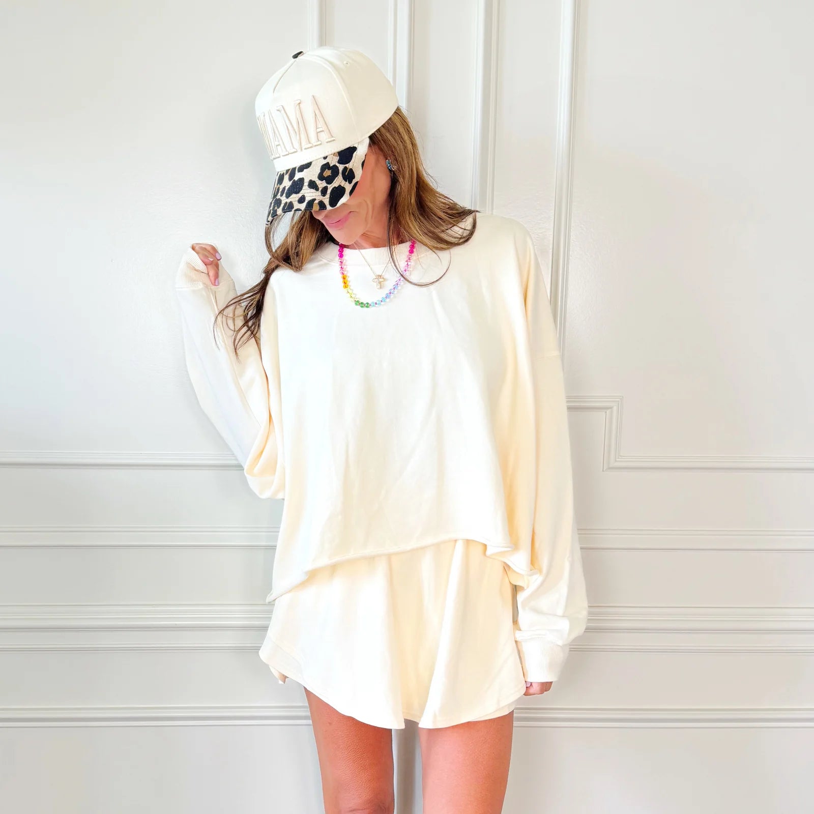 Lounging Around Long Sleeve Crop