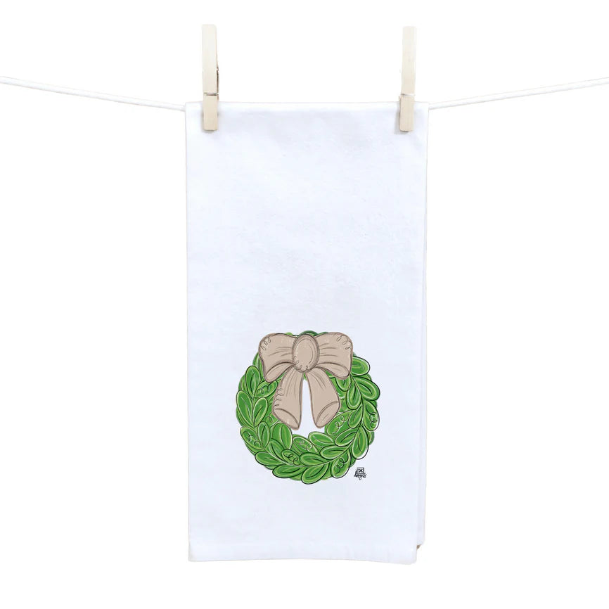 Wreath Bow Tea Towel