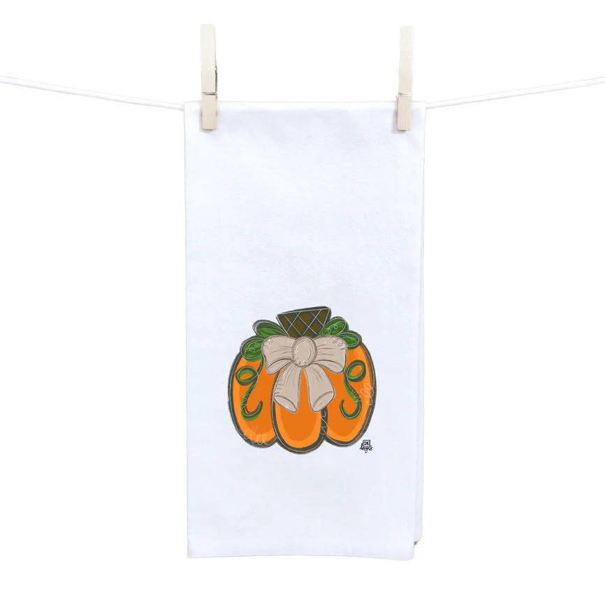Pumpkin Bow Towel