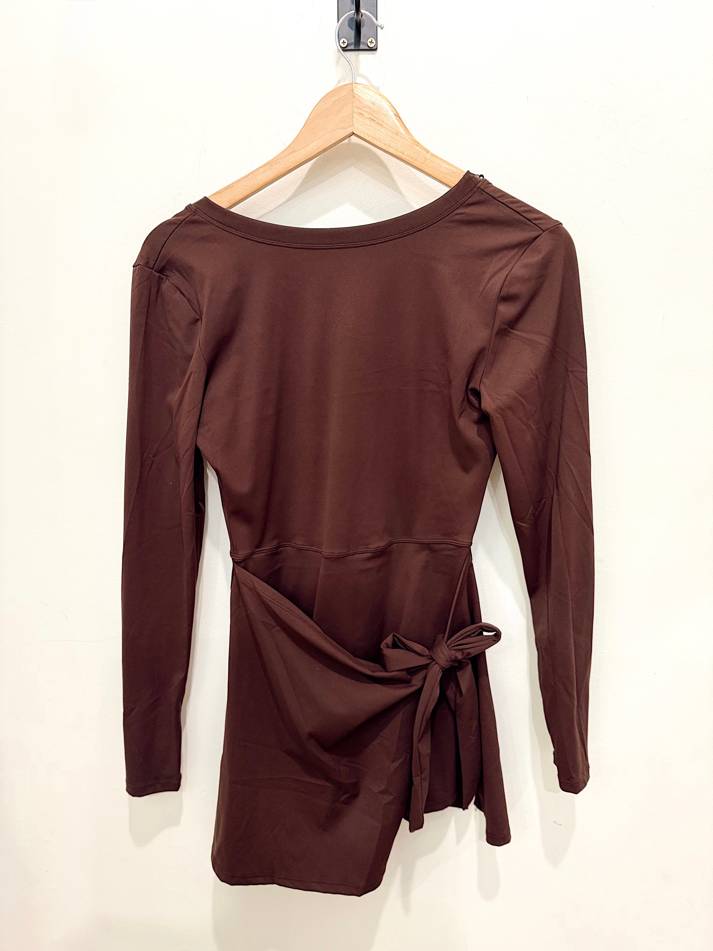 Lexie Long Sleeve Wrap Tie Front Dress