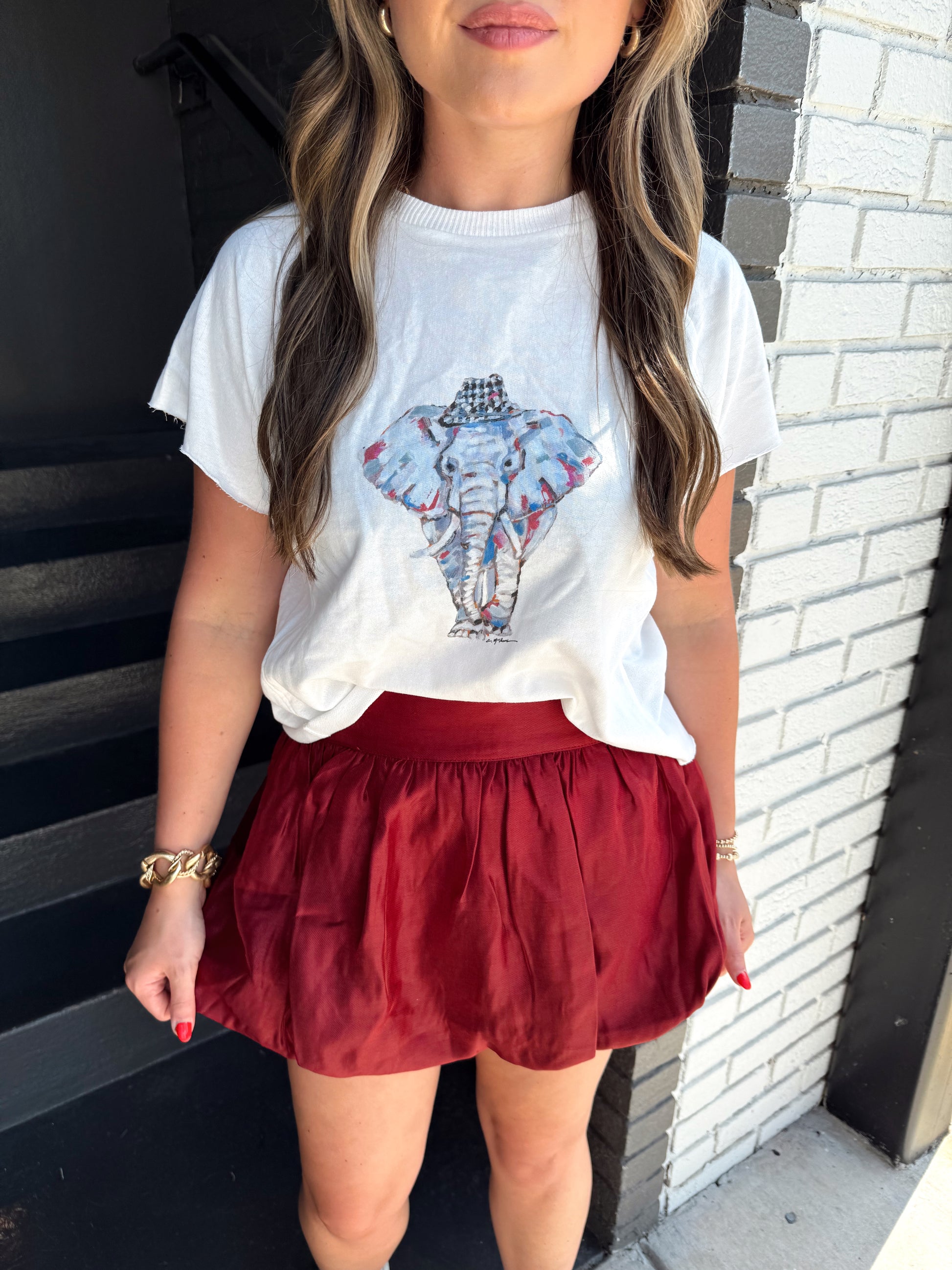 Vanilla Alephant Edgy Knit T-Shirt
