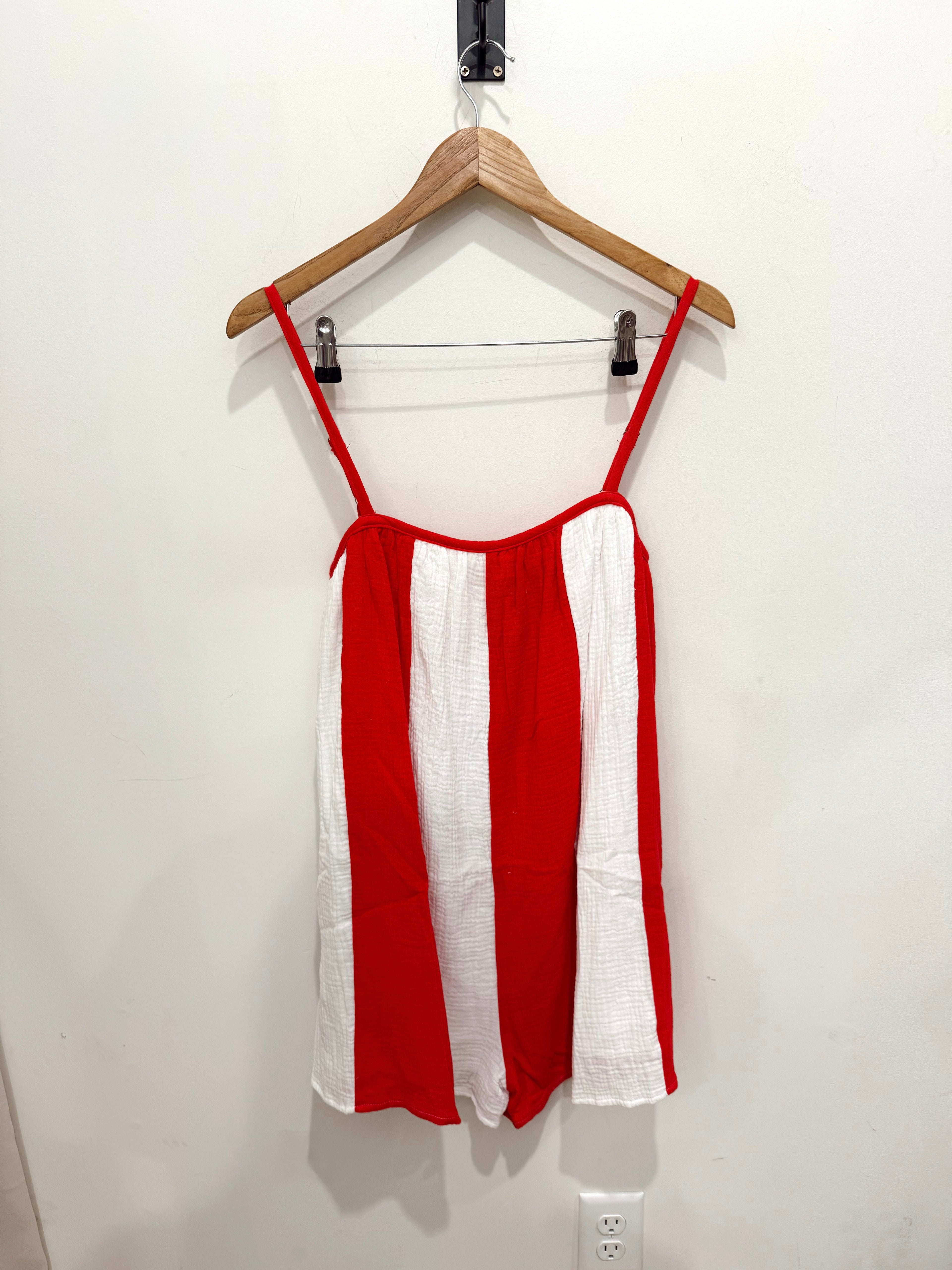 Ready Set Striped Oversized Romper