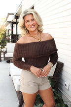 Mocha Glaze Ruffle Sweater