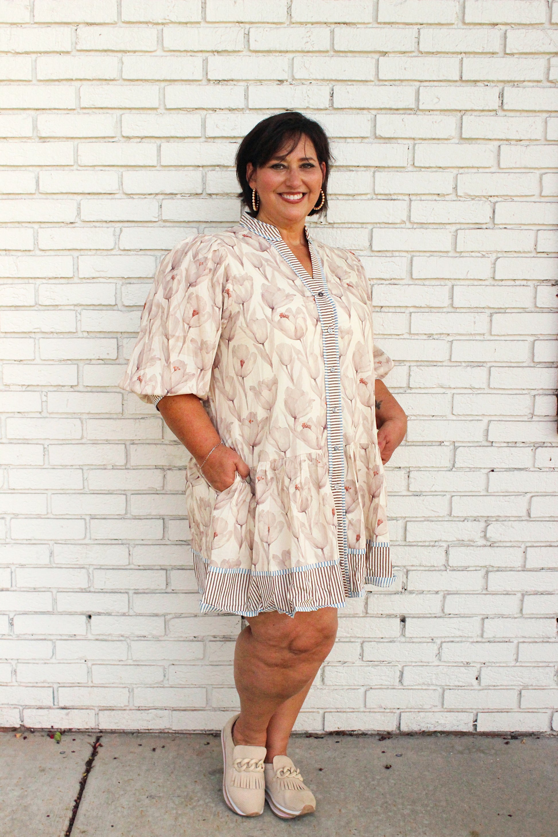 Florally Invited to Fall Plus Dress