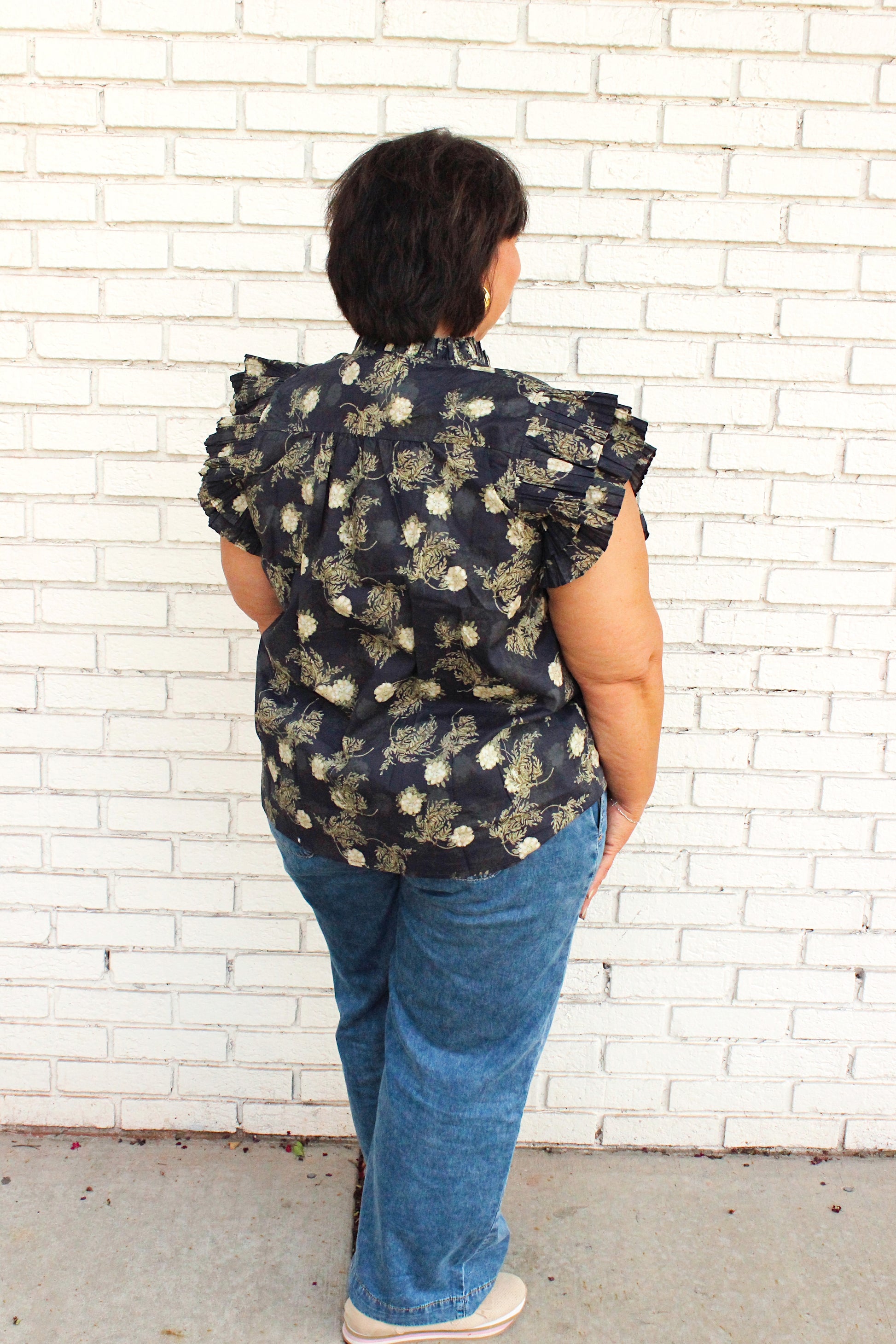 Fall Hydrangea Blouse Plus