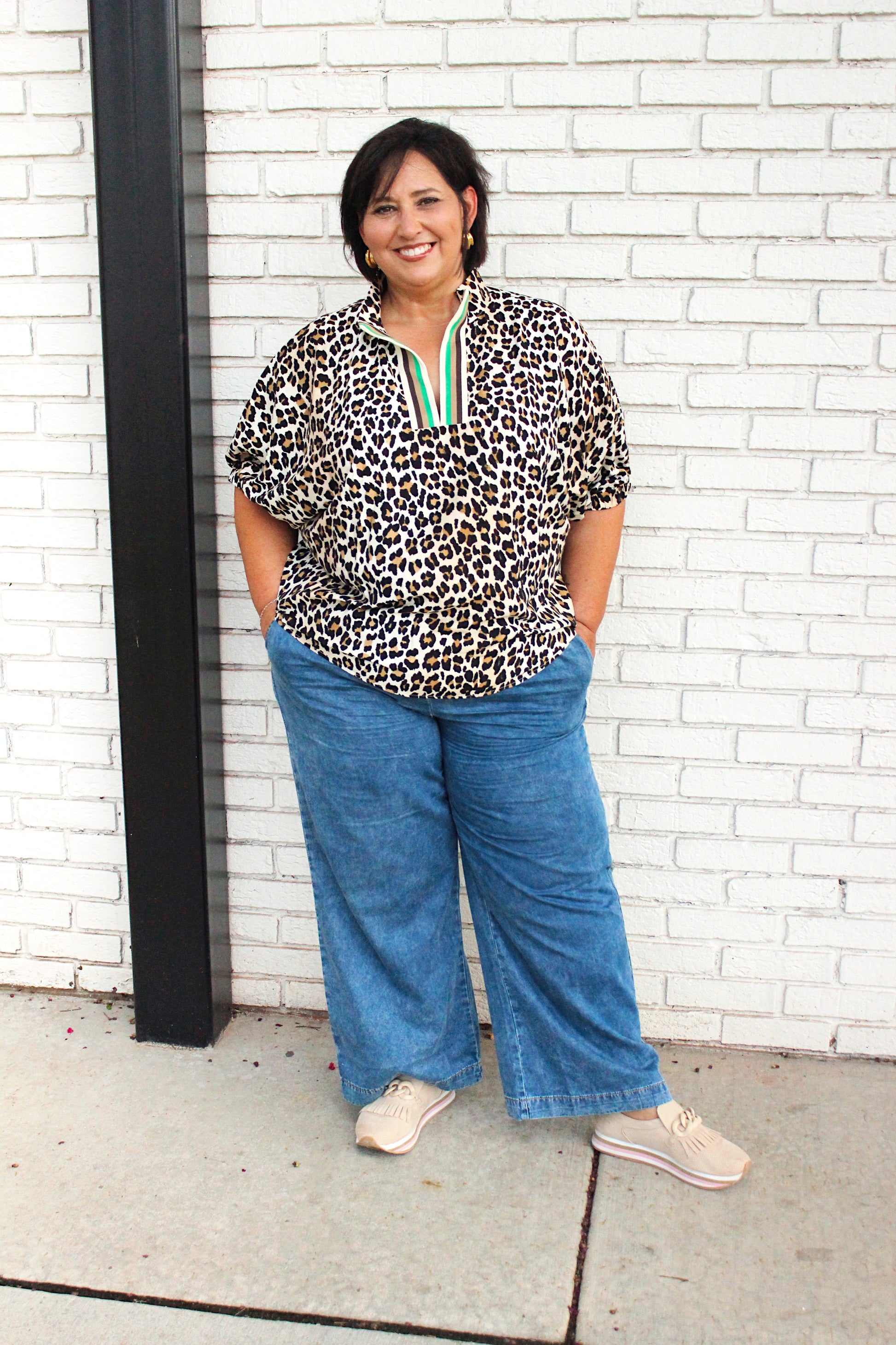 Jungle Green Plus Blouse