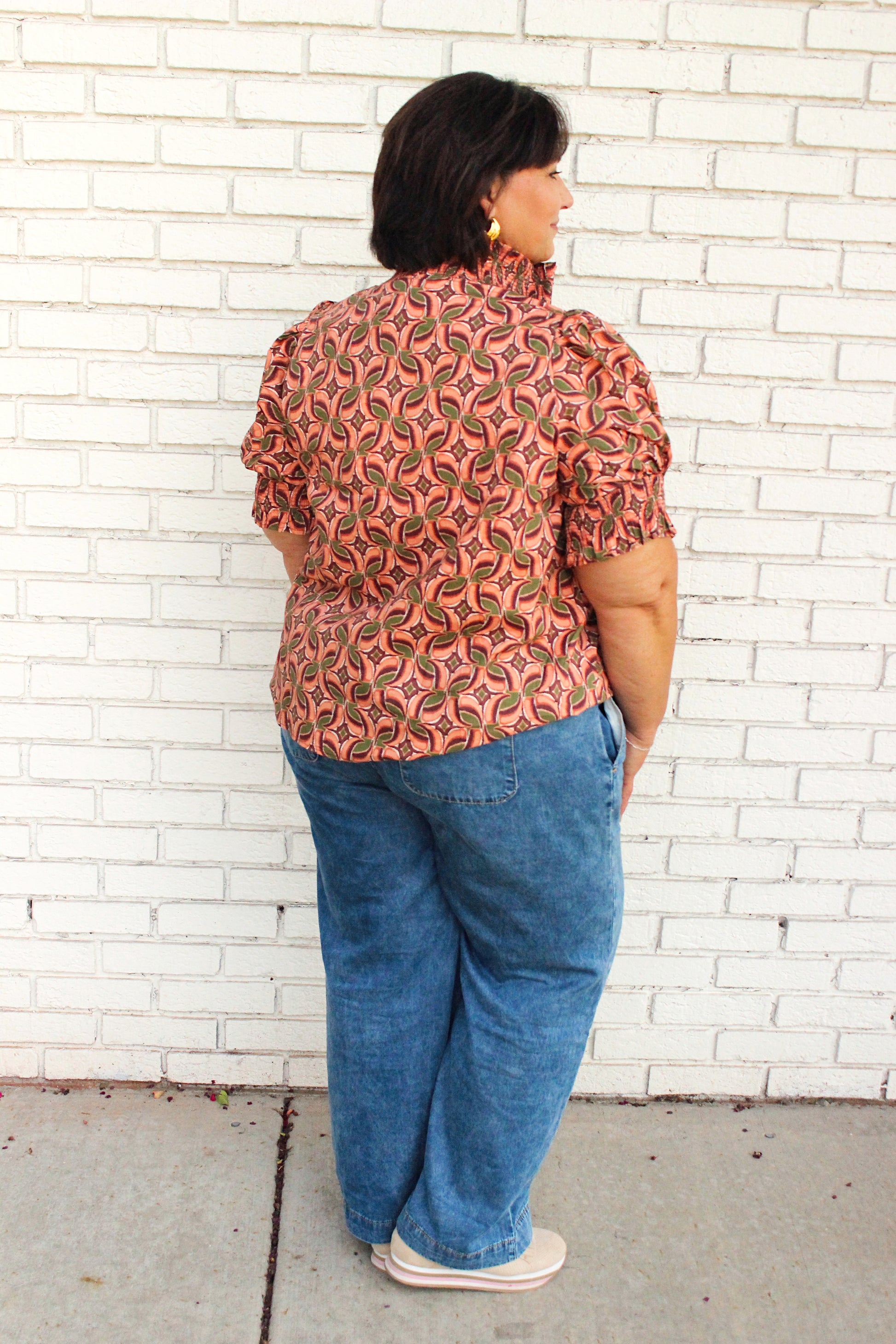 A Dusting of Leaves Plus Blouse