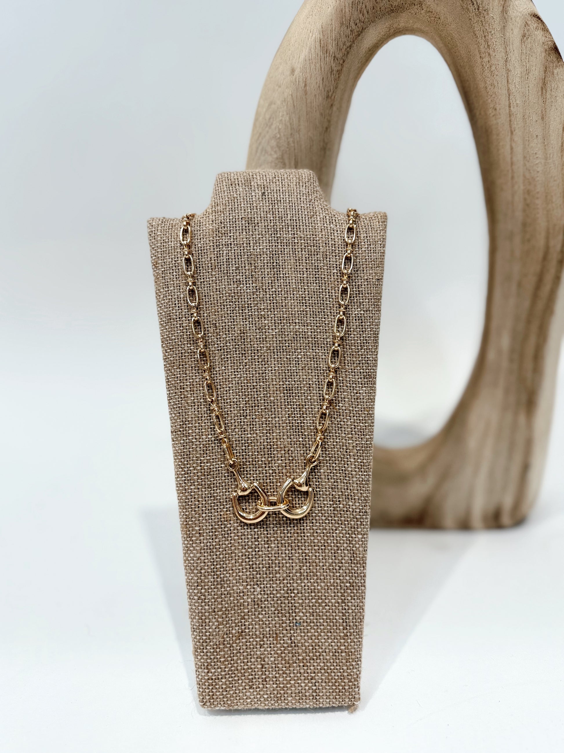 Caroline Hill - Declan Double Horsebit Necklace