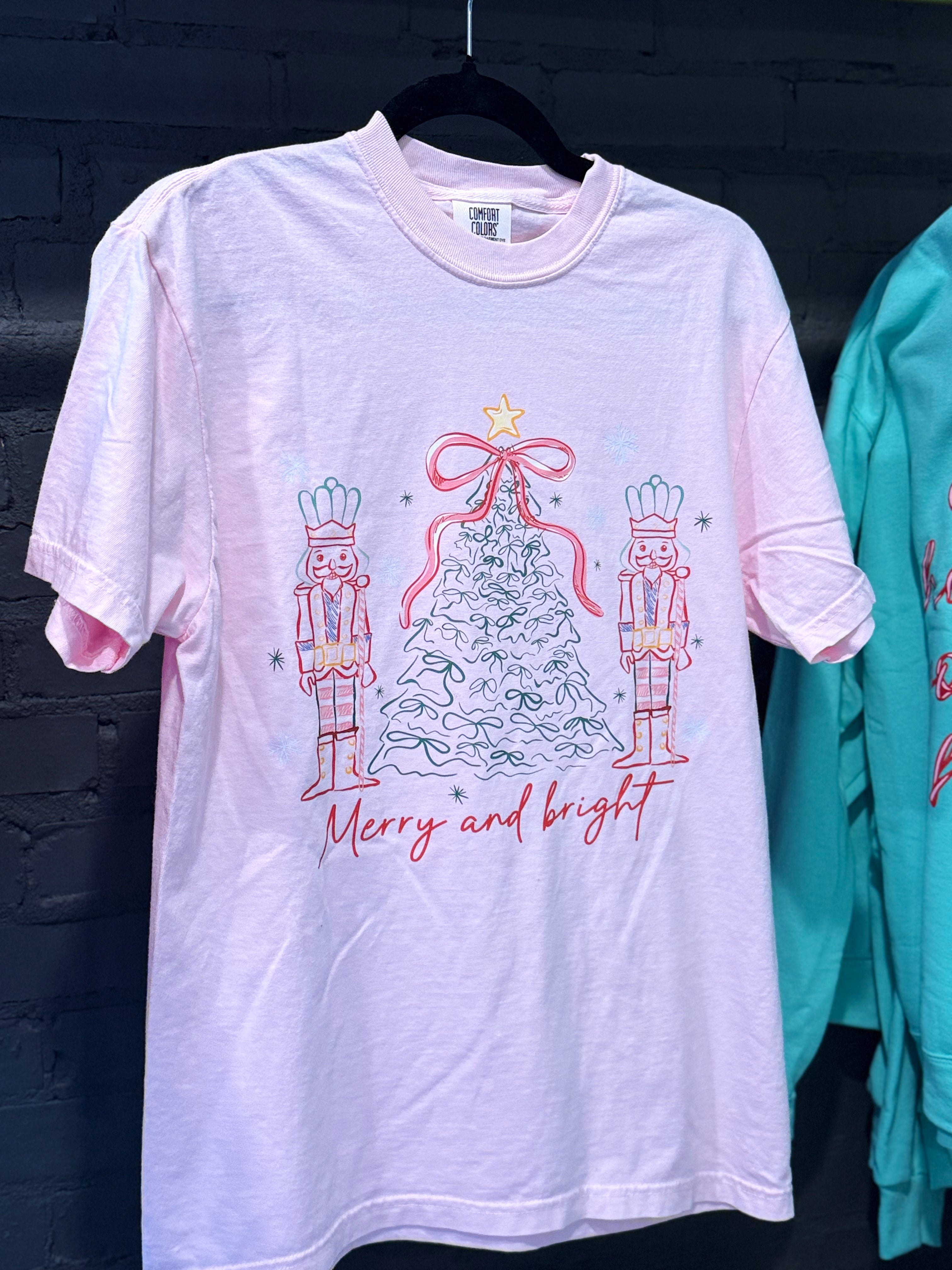 Pink Merry and Bright Coquette Nutcracker Tee