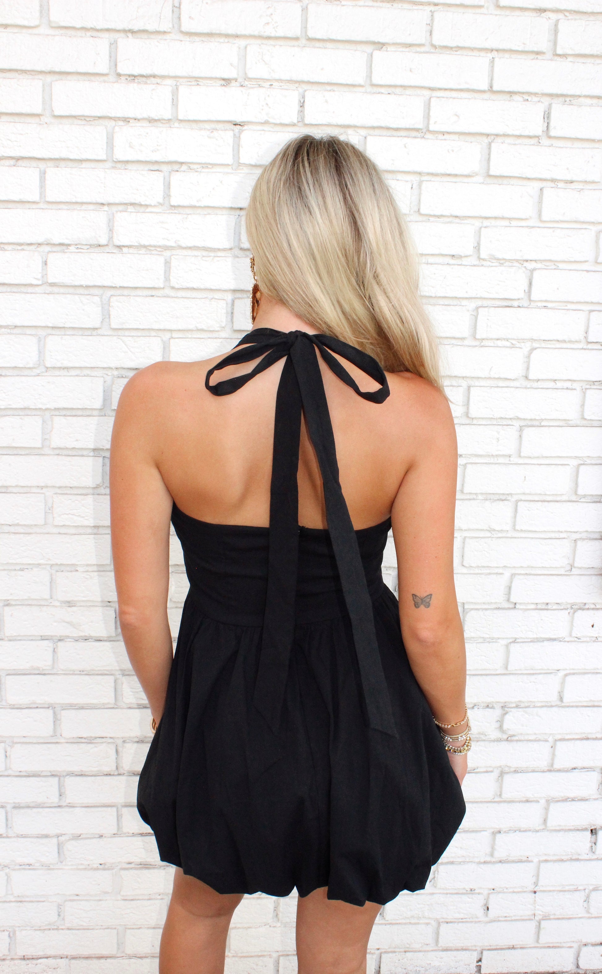 Button Me Up Tied Mini Dress