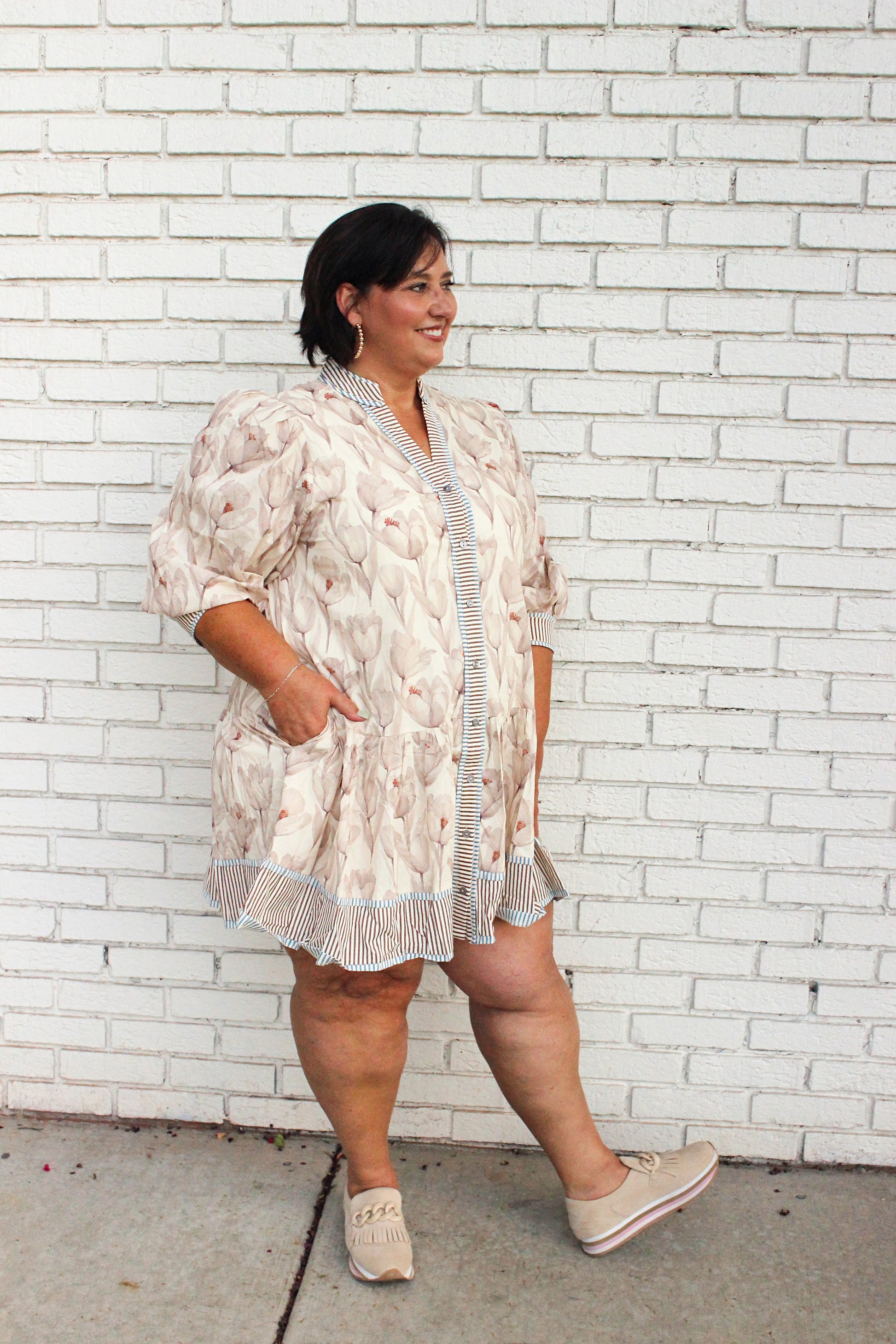 Florally Invited to Fall Plus Dress