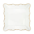 The Royal Standard - Chateau Square Serving Platter   Clear/Gold   12.8x1.2x12.8