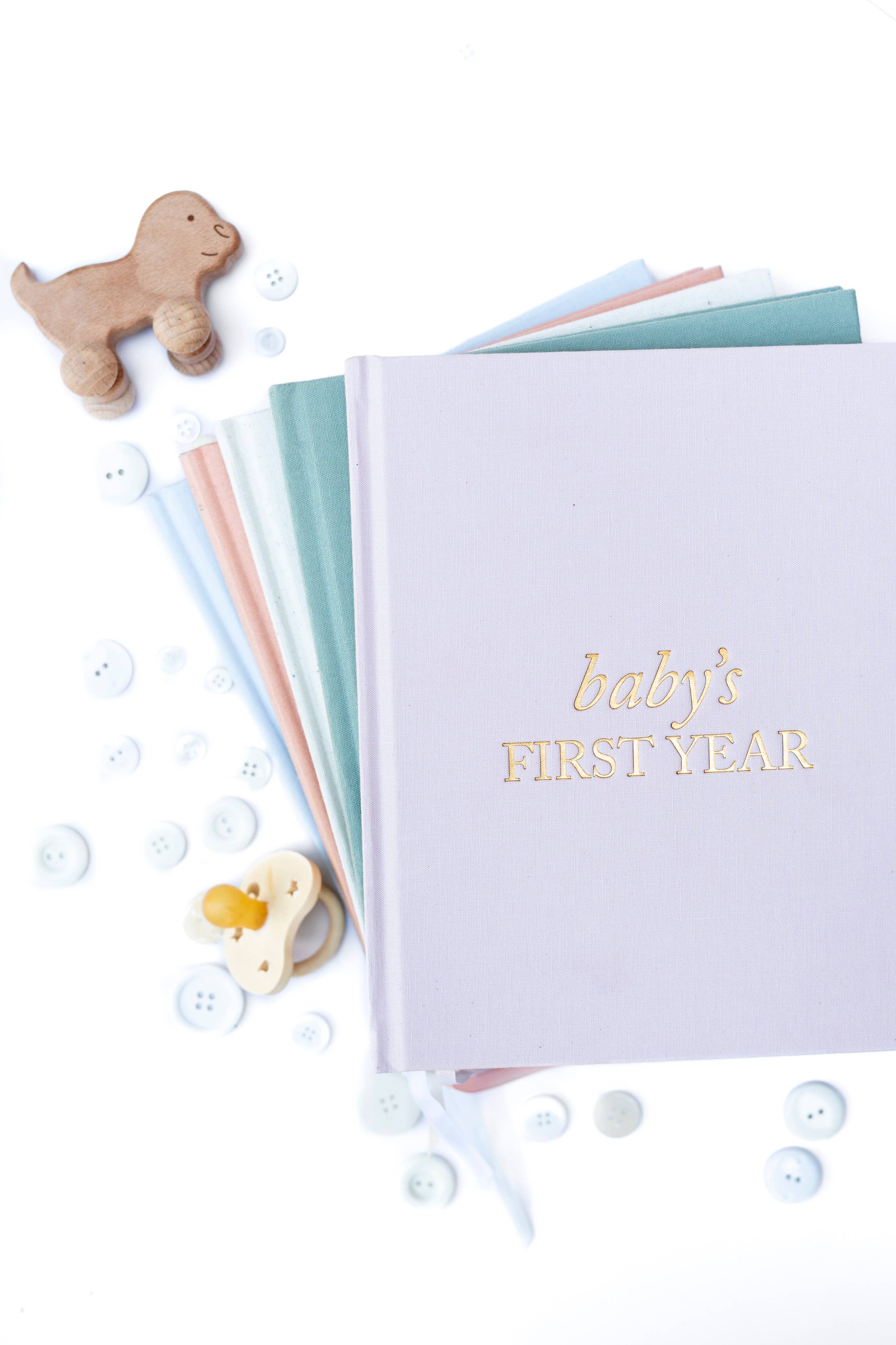 Duncan & Stone Paper Co. - Baby's First Year Memory Book & Photo Album | Mother's Day: Sky Blue