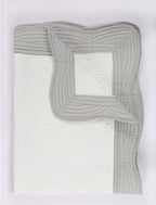 Zsa Zsa & LoLLi Monogram Blanks - Heirloom Quilt - Baby Quilt Blanket Swaddle Monogram: White