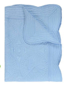 Zsa Zsa & LoLLi Monogram Blanks - Heirloom Quilt - Baby Quilt Blanket Swaddle Monogram: White