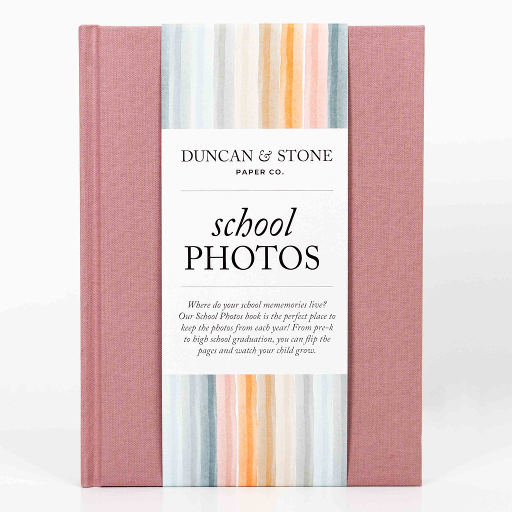 Duncan & Stone Paper Co. - School Memory Book | Durable School Photo Book: Blue