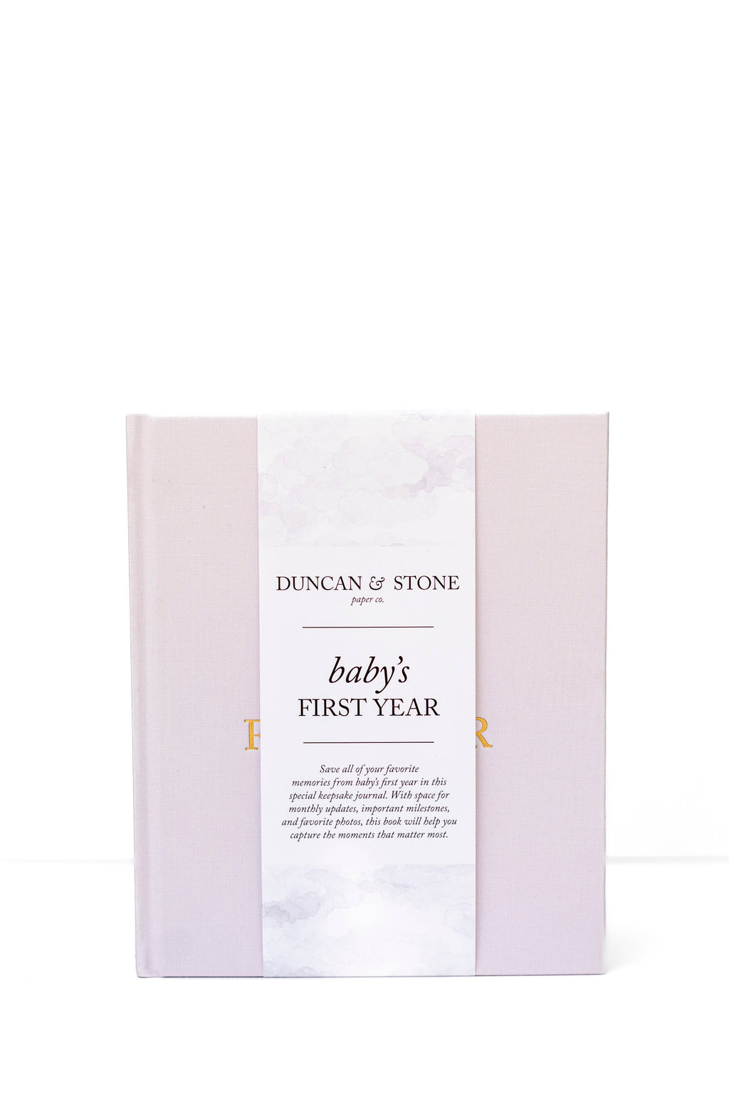 Duncan & Stone Paper Co. - Baby's First Year Memory Book & Photo Album | Mother's Day: Lilac