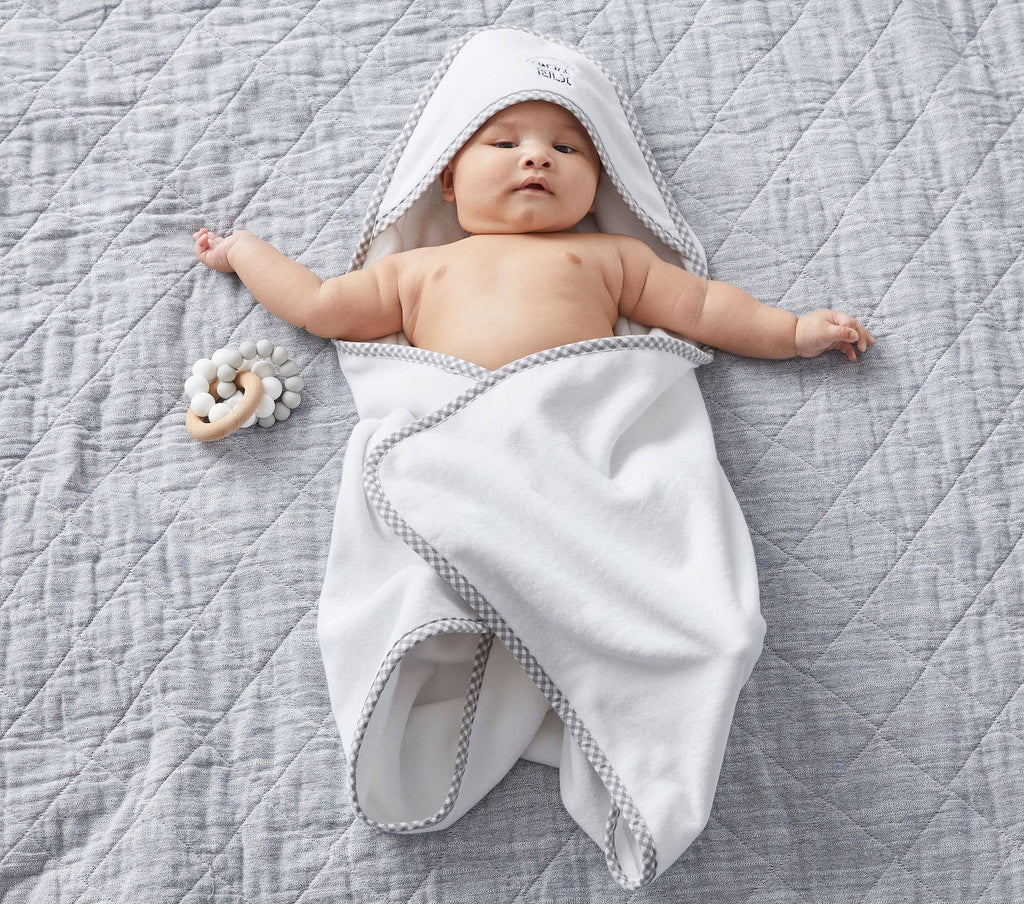 Zsa Zsa & LoLLi - Hooded Terry Cloth Towel Bath Set - Gingham: Blue