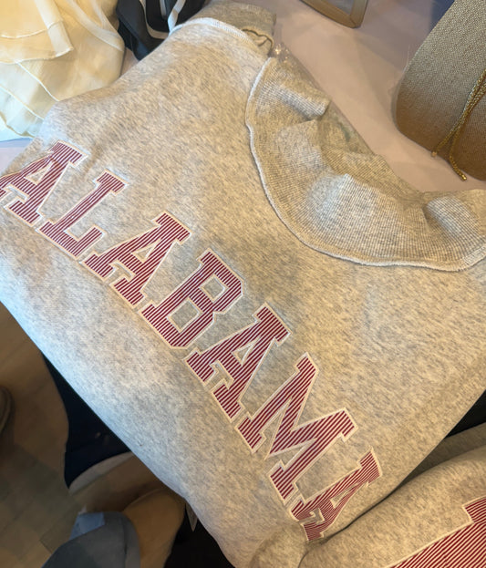Pinstriped Alabama Mock Neck