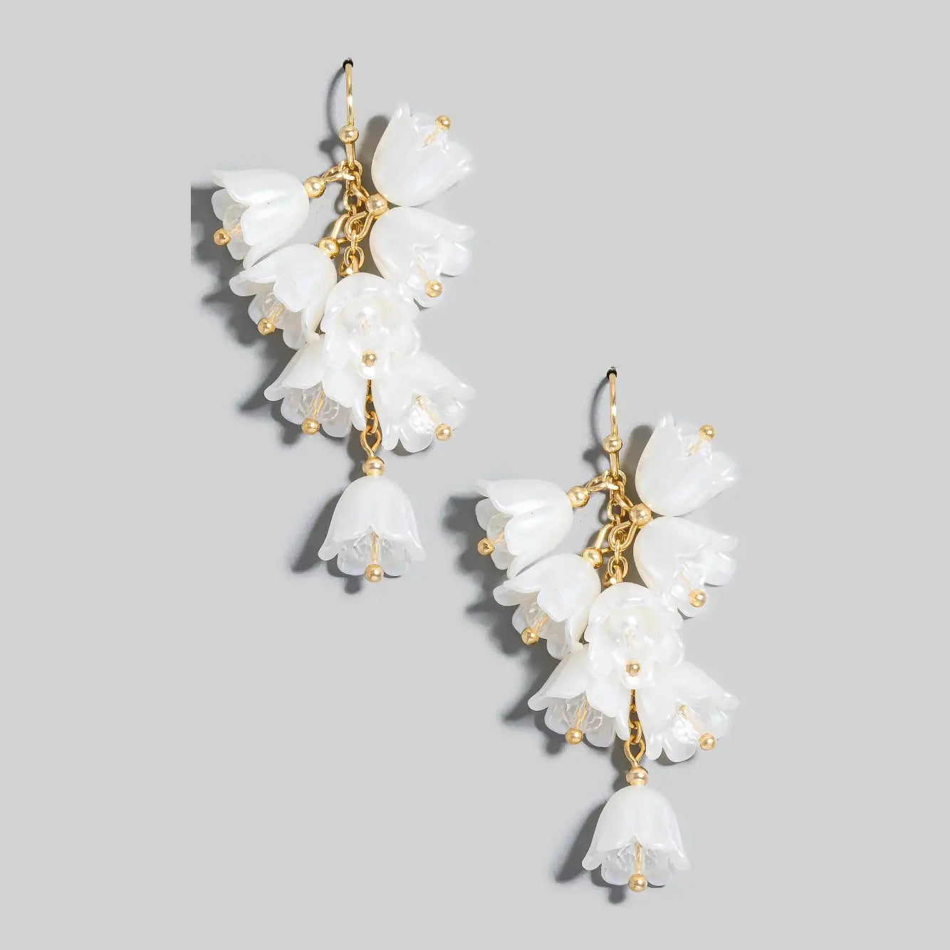 Pearl Flower Dangle Earrings