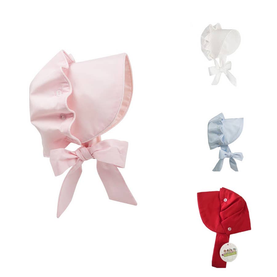 Zsa Zsa & LoLLi - Heirloom Southern Bonnet, Sun Hat, Baby Gift, Shower Gift: Blue / Small (0-12)