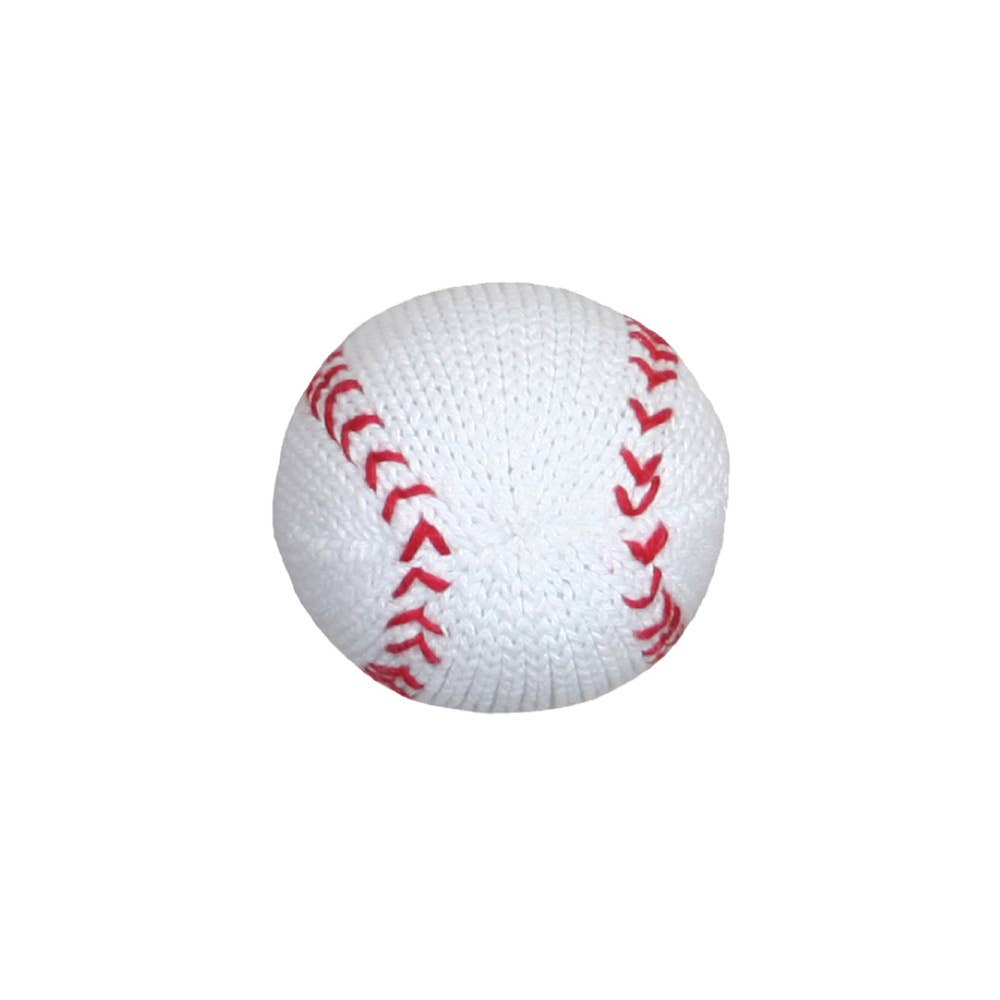 Petit Ami & Zubels - Will the Baseball Knit Rattle: 5" Rattle