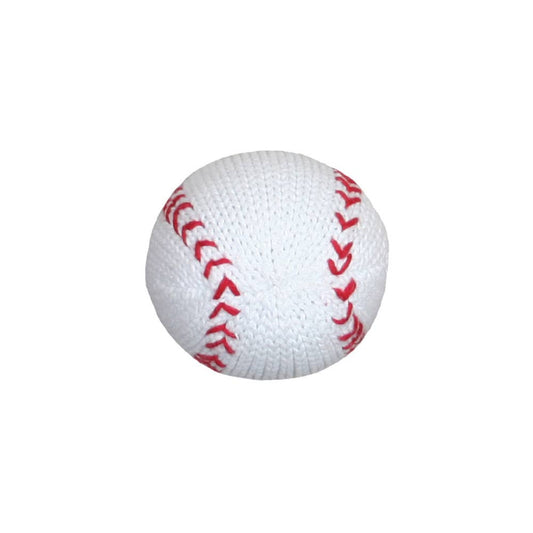 Petit Ami & Zubels - Will the Baseball Knit Rattle: 5" Rattle