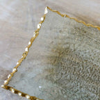 The Royal Standard - Fairbanks Rectangle Platter   Clear/Gold   13.75x1x6