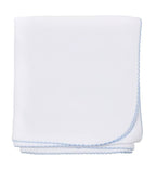 Zsa Zsa & LoLLi - Receiving Blanket (Picot Trim) Baby Gift, Embroidery, Mono: Pink