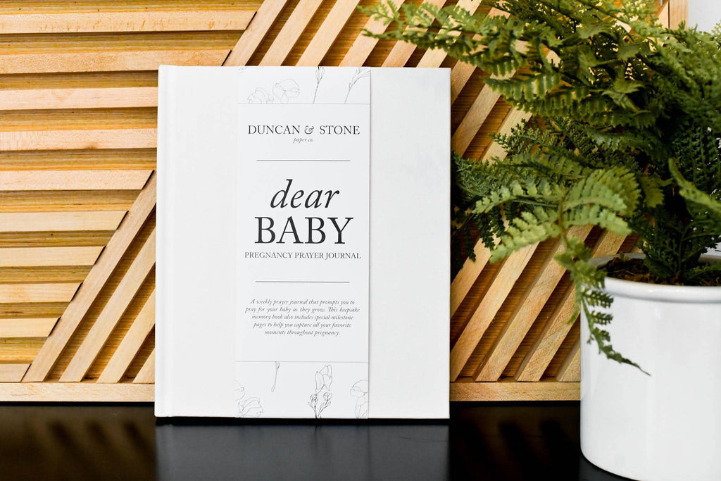 Duncan & Stone Paper Co. - Dear Baby: A Pregnancy Prayer Journal & Memory Book for Moms: Ivory