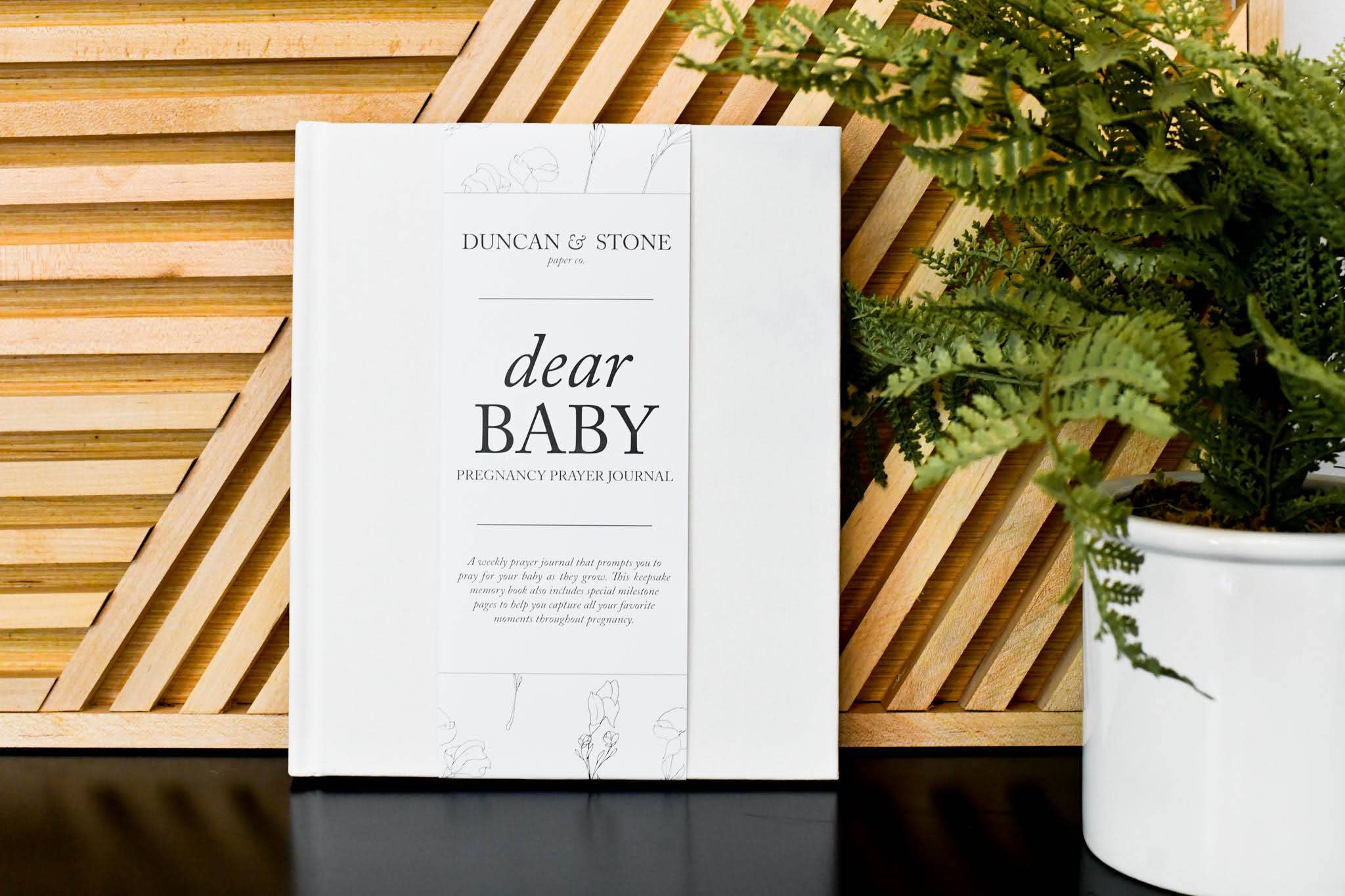 Duncan & Stone Paper Co. - Dear Baby: A Pregnancy Prayer Journal & Memory Book for Moms: Ivory