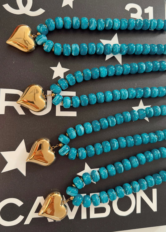 Blue Heart Necklace