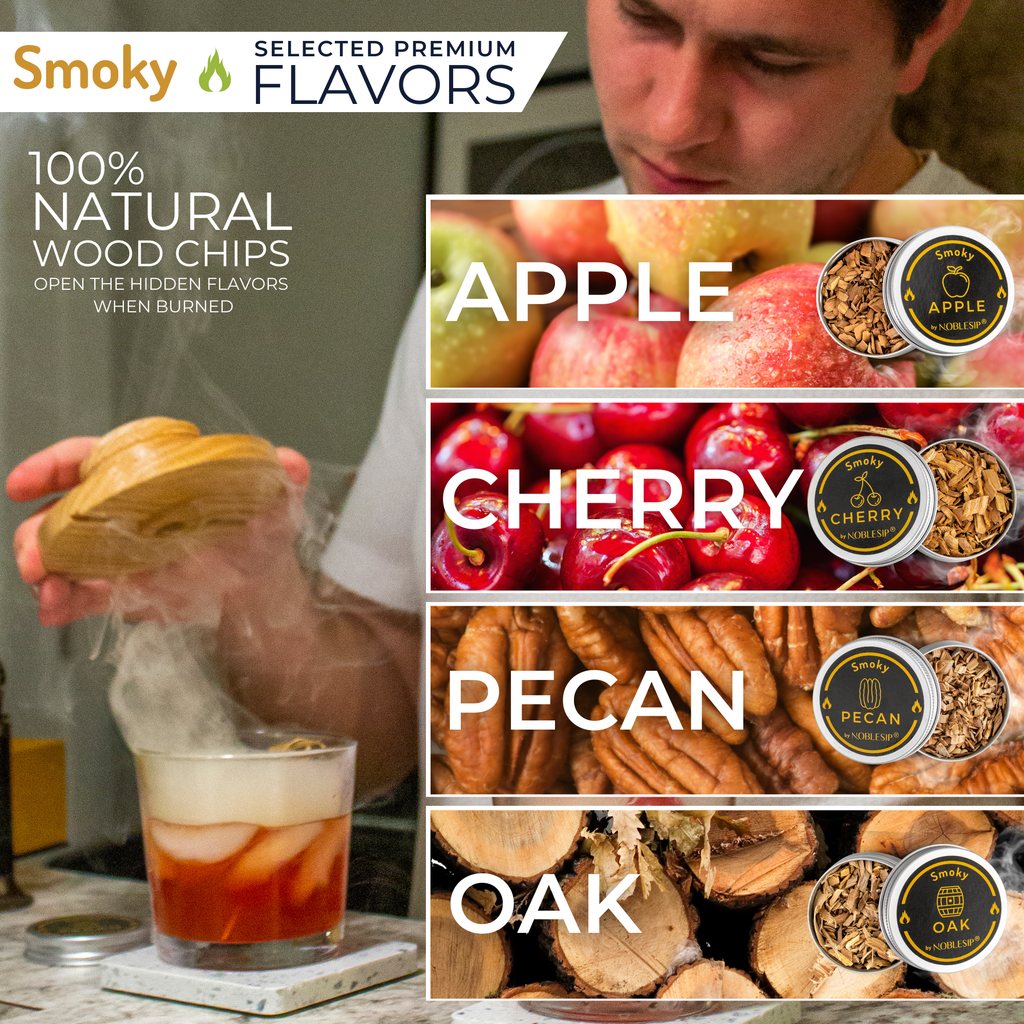 NOBLESIP - Whiskey Cocktail Smoker Kit, Men Gift Set. Father's day gift: No Personalization