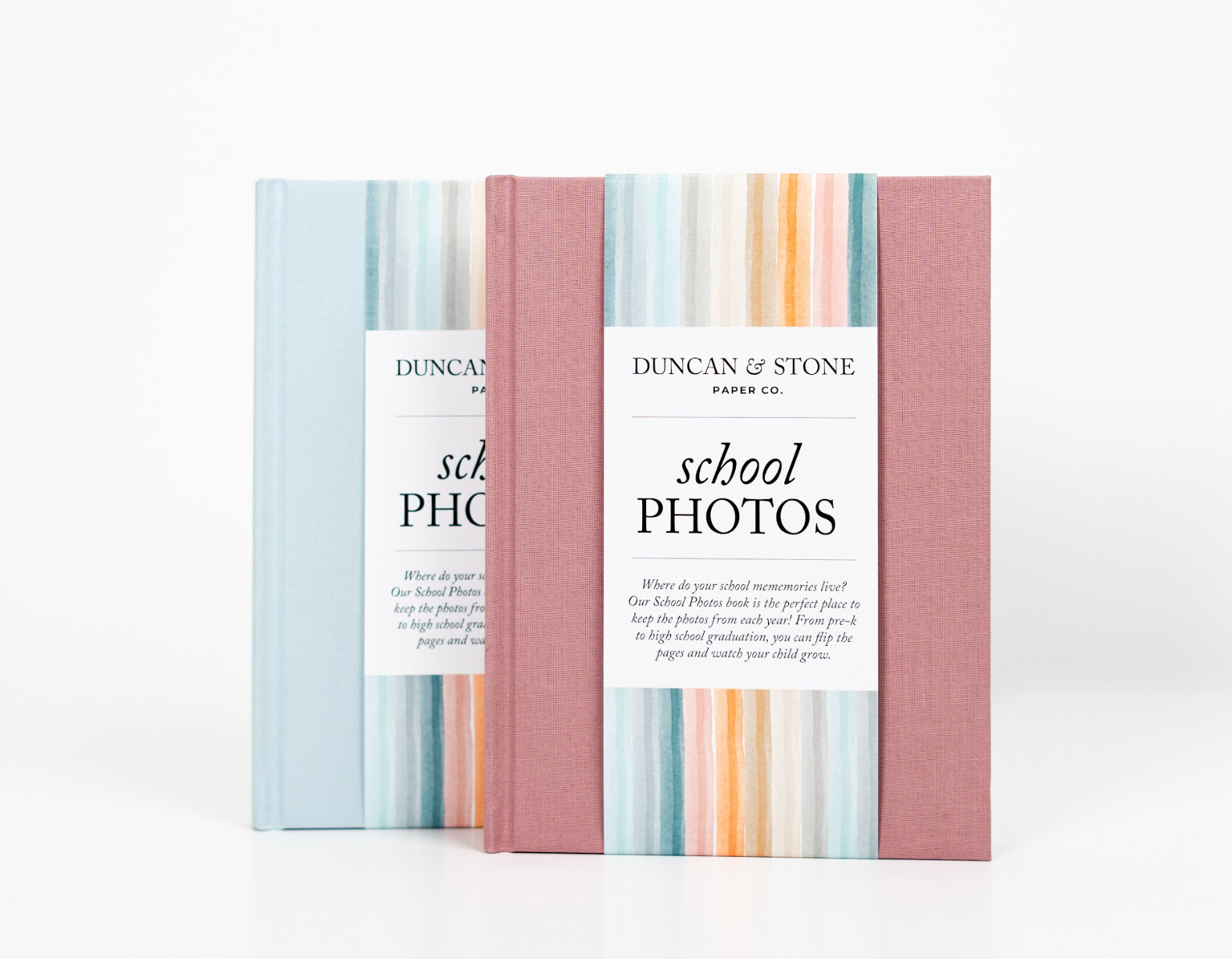 Duncan & Stone Paper Co. - School Memory Book | Durable School Photo Book: Blue
