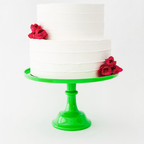 Sprinkles & Confetti Party Supplies - Kelly Green Pedestal Cake Stand | Bright Cake Display!