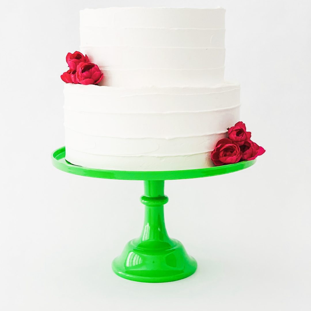 Sprinkles & Confetti Party Supplies - Kelly Green Pedestal Cake Stand | Bright Cake Display!