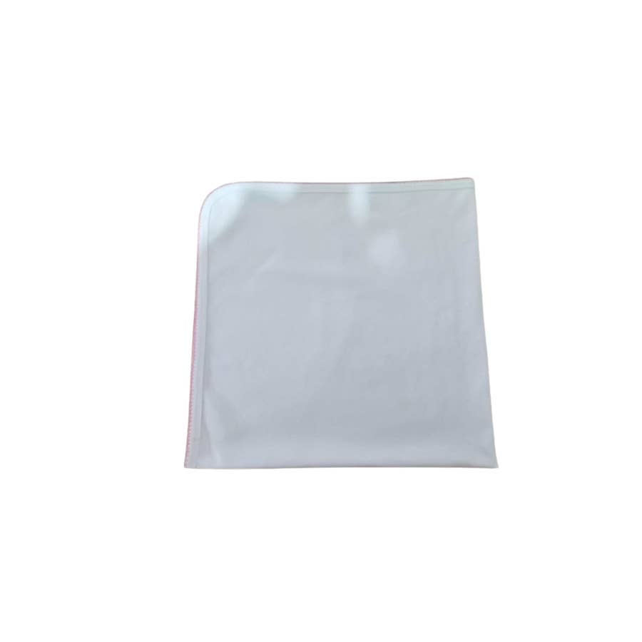 Zsa Zsa & LoLLi - Receiving Blanket (Picot Trim) Baby Gift, Embroidery, Mono: Blue