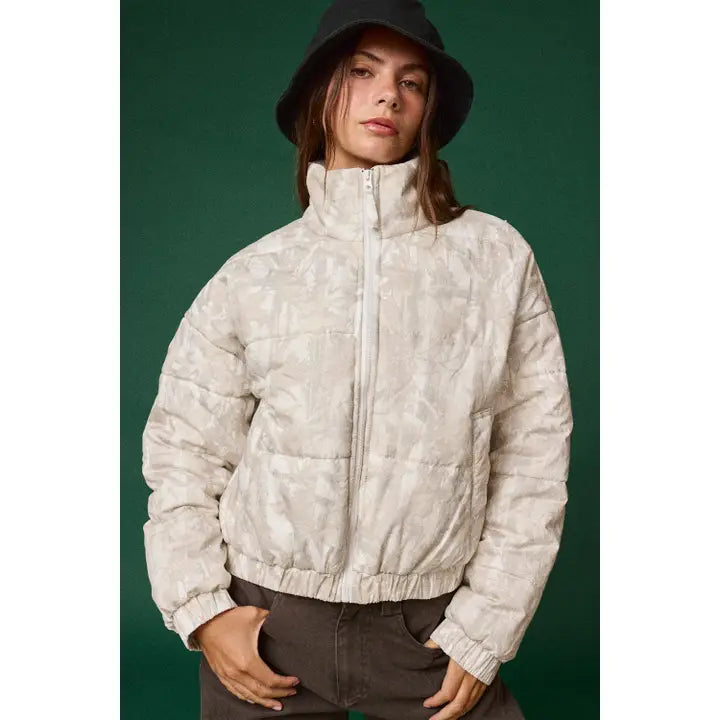 Urban Camo Crop Puffer