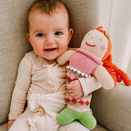 Petit Ami & Zubels - Penny the Mermaid Knit Doll: 7" Rattle