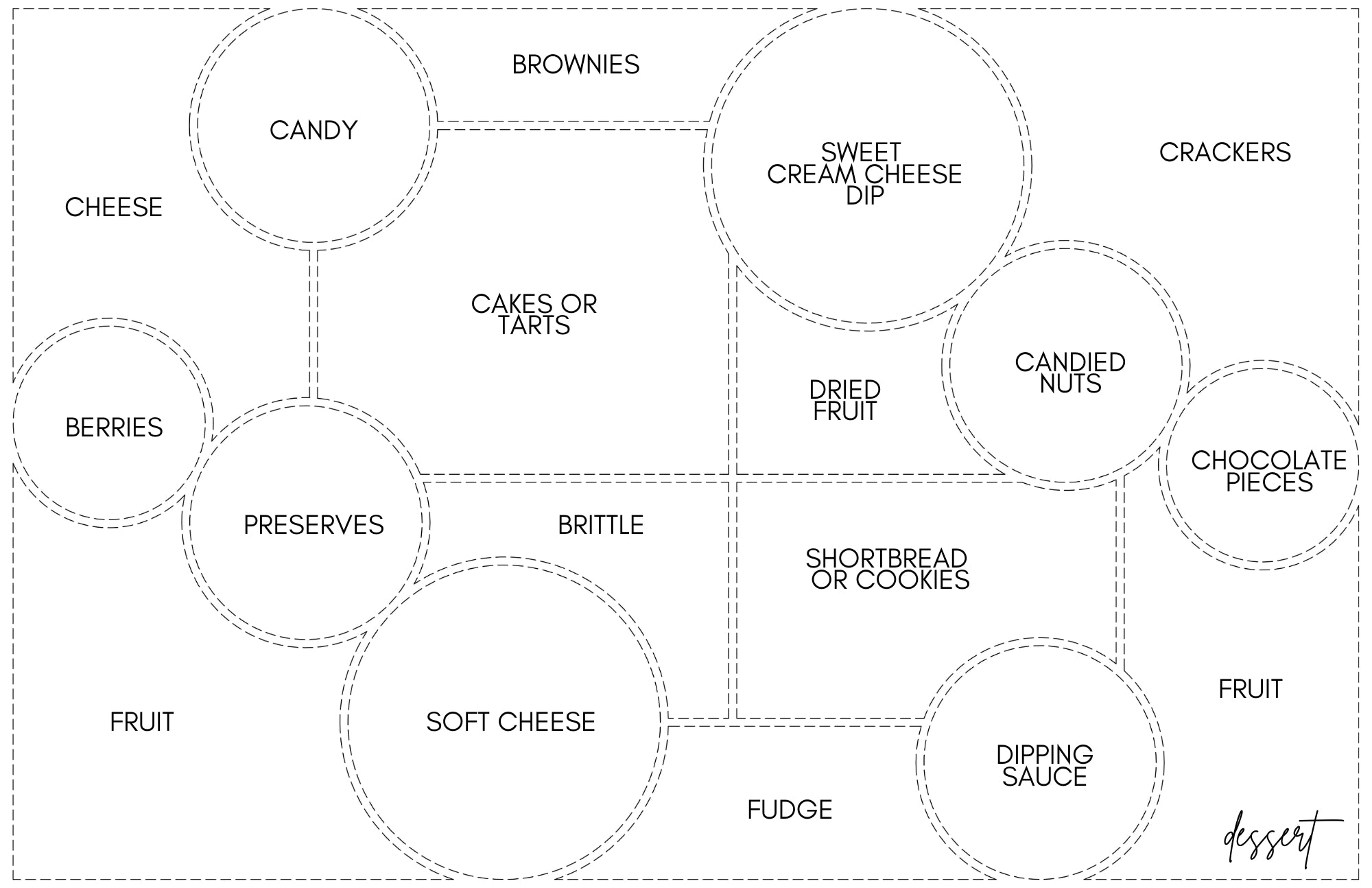 11 x 17 Charcuterie Map Insert Set of 10
