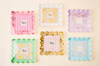 The Darling Effect - Square Scalloped Acrylic Frame-Blue