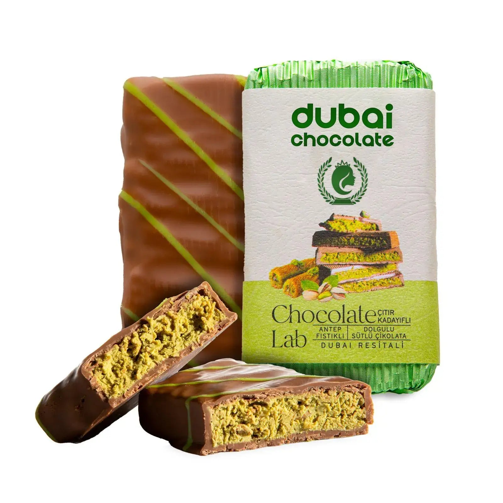 Carian's Bistro Chocolates - Famous Dubai Chocolate Bar, Premium Pistachio