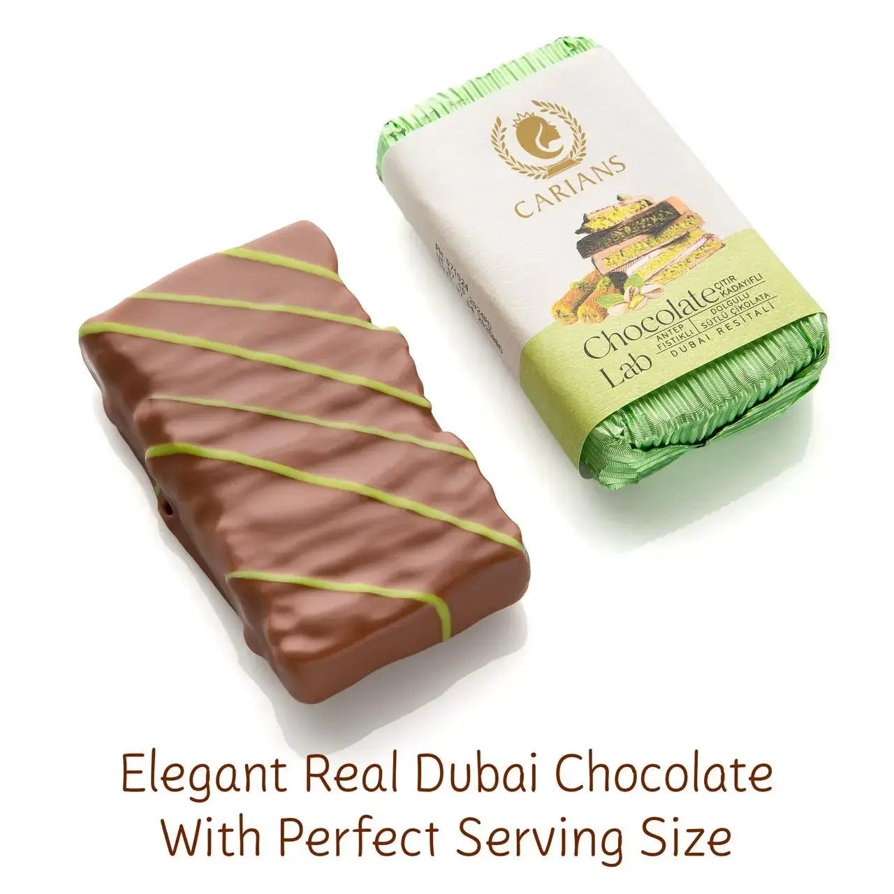 Carian's Bistro Chocolates - Famous Dubai Chocolate Bar, Premium Pistachio