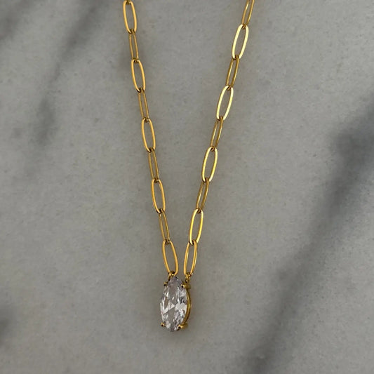 Chan Sutt Pearls - Gold + Diamond Pendant Necklace