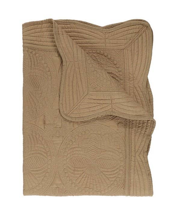 Zsa Zsa & LoLLi Monogram Blanks - Heirloom Quilt - Baby Quilt Blanket Swaddle Monogram: White